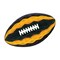 Beistle Club Pack of 12 Black and Golden-Yellow Honeycomb Tissue Football with Laces Party Decorations 12"